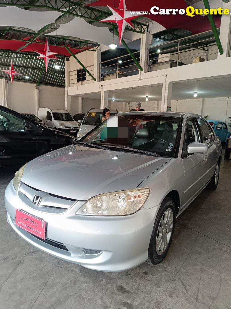 HONDA   CIVIC SEDAN LXLXL 1.7 16V 115CV AUT. 4P   PRATA 2005 1.7 GASOLINA - Loja