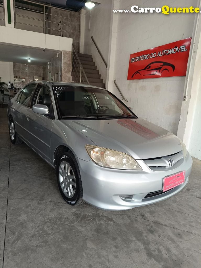 HONDA   CIVIC SEDAN LXLXL 1.7 16V 115CV AUT. 4P   PRATA 2005 1.7 GASOLINA - Loja