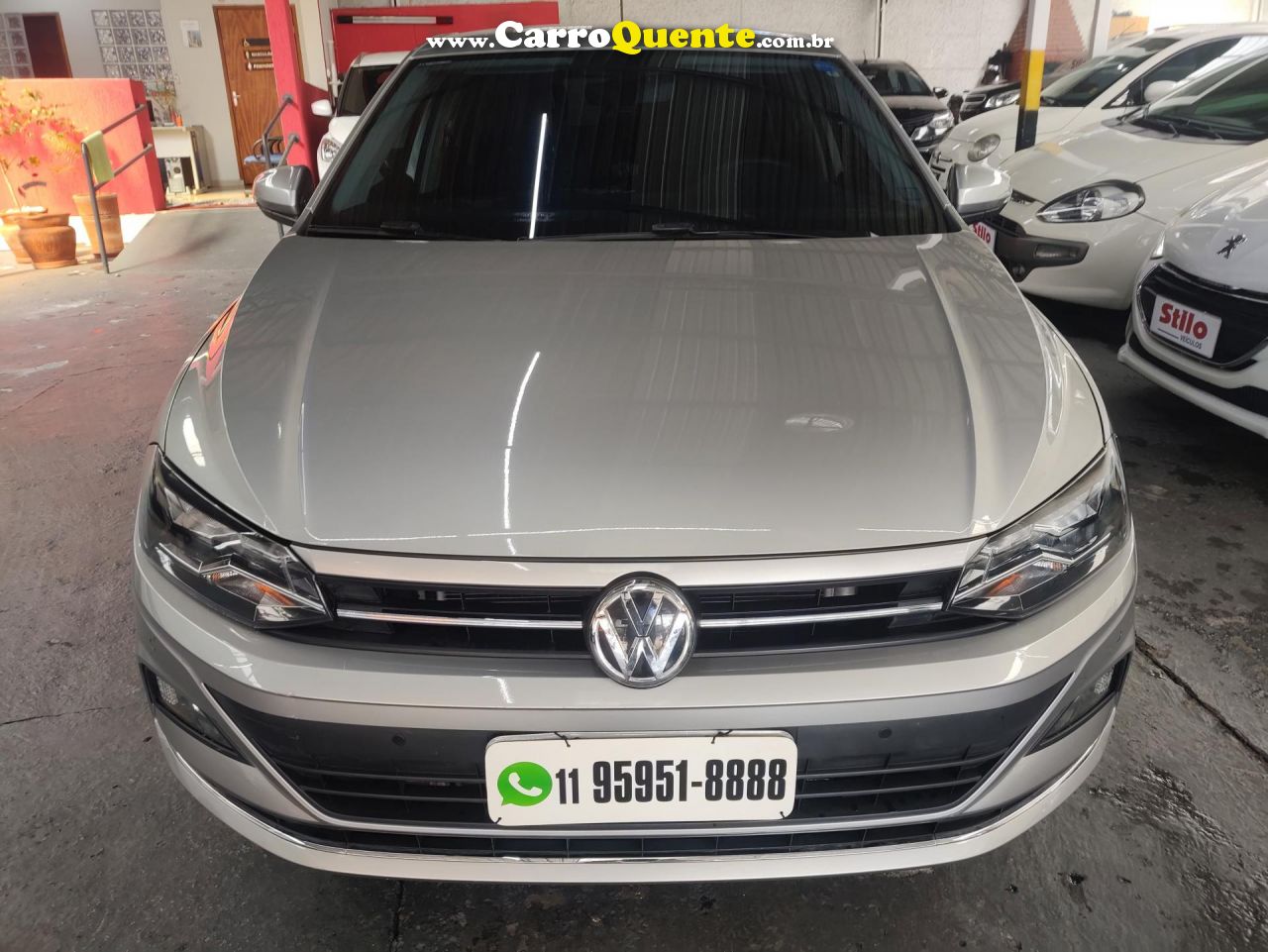 VOLKSWAGEN   POLO HIGHLINE 200 TSI 1.0 FLEX 12V AUT.   PRATA 2019 1.0 FLEX - Loja