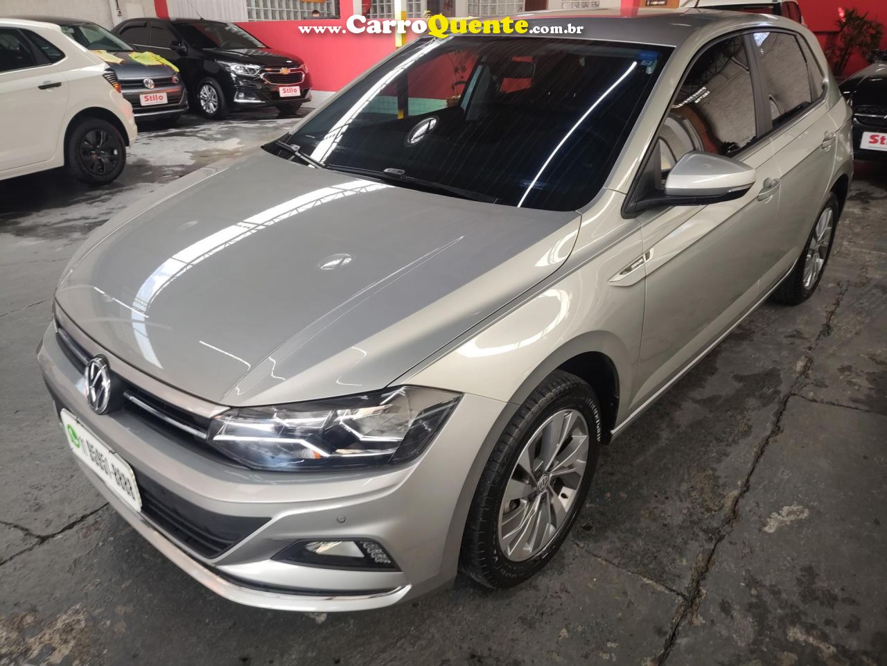 VOLKSWAGEN   POLO HIGHLINE 200 TSI 1.0 FLEX 12V AUT.   PRATA 2019 1.0 FLEX - Loja