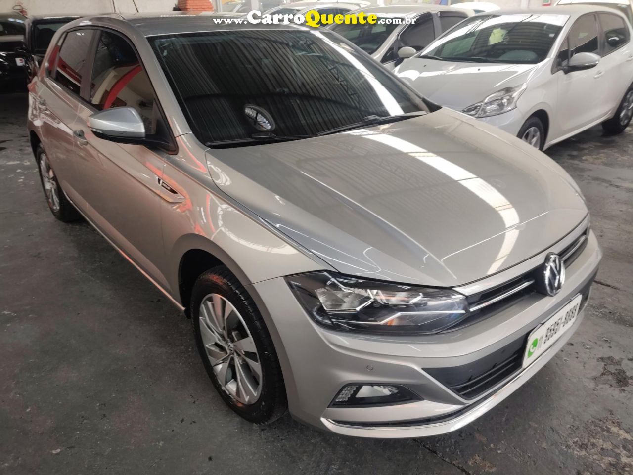 VOLKSWAGEN   POLO HIGHLINE 200 TSI 1.0 FLEX 12V AUT.   PRATA 2019 1.0 FLEX - Loja