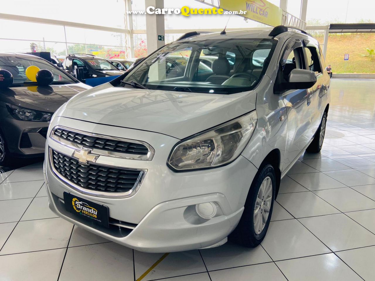 CHEVROLET   SPIN LT 1.8 8V ECONO.FLEX 5P AUT.   PRATA 2014 1.8 FLEX - Loja