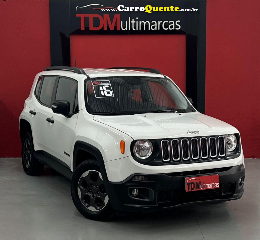 JEEP   RENEGADE SPORT 1.8 4X2 FLEX 16V MEC.   BRANCO 2016 1.8 FLEX - Loja