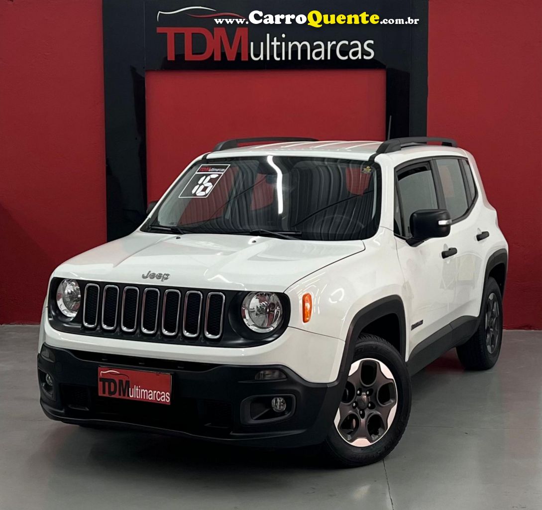 JEEP   RENEGADE SPORT 1.8 4X2 FLEX 16V MEC.   BRANCO 2016 1.8 FLEX - Loja