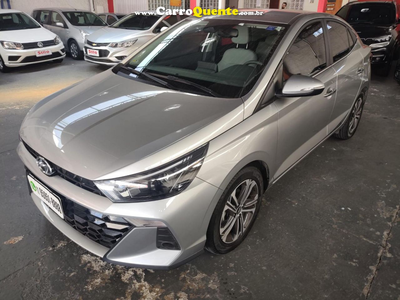 HYUNDAI   HB20S PLATINUM PLUS 1.0 TB FLEX 12V AUT.   PRATA 2024 1.0 FLEX - Loja