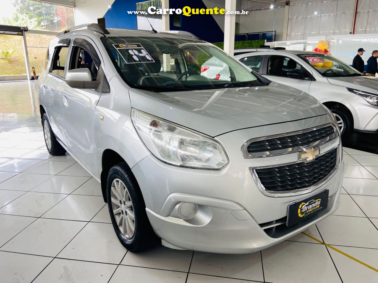 CHEVROLET   SPIN LT 1.8 8V ECONO.FLEX 5P AUT.   PRATA 2014 1.8 FLEX - Loja