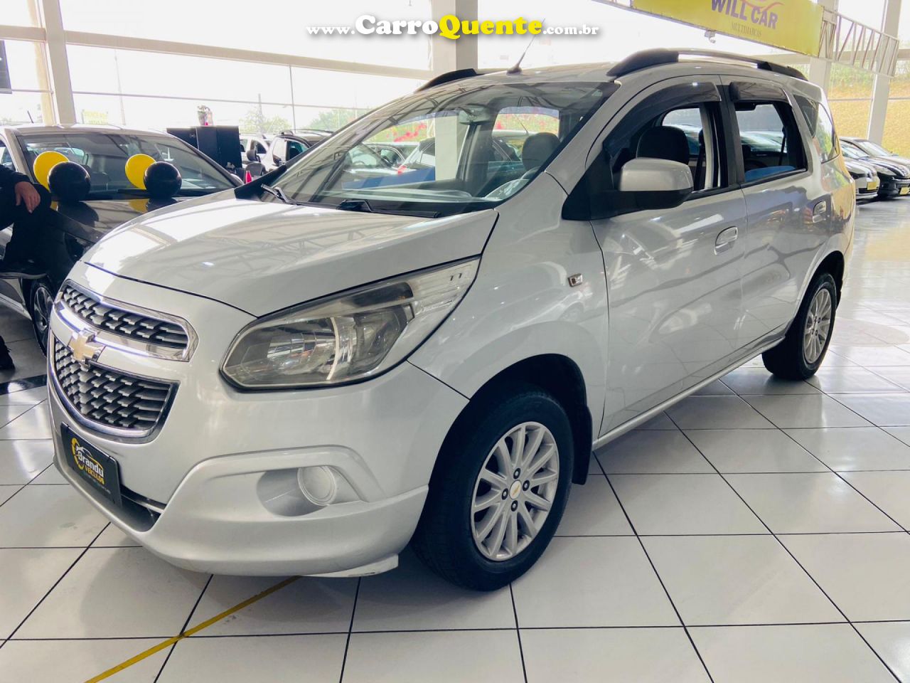 CHEVROLET   SPIN LT 1.8 8V ECONO.FLEX 5P AUT.   PRATA 2014 1.8 FLEX - Loja