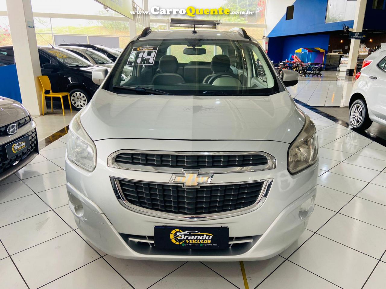 CHEVROLET   SPIN LT 1.8 8V ECONO.FLEX 5P AUT.   PRATA 2014 1.8 FLEX - Loja