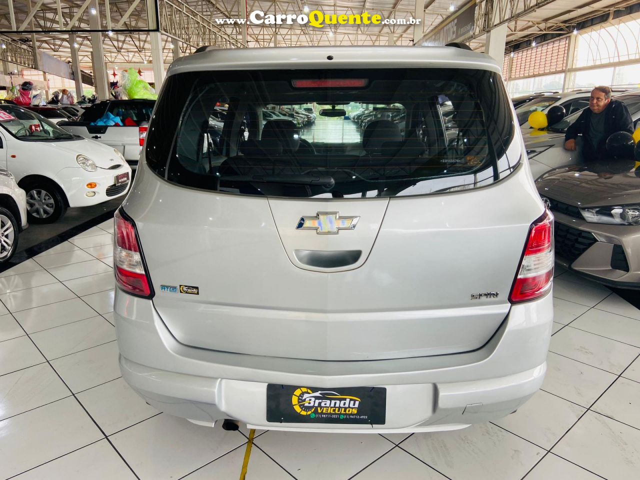 CHEVROLET   SPIN LT 1.8 8V ECONO.FLEX 5P AUT.   PRATA 2014 1.8 FLEX - Loja