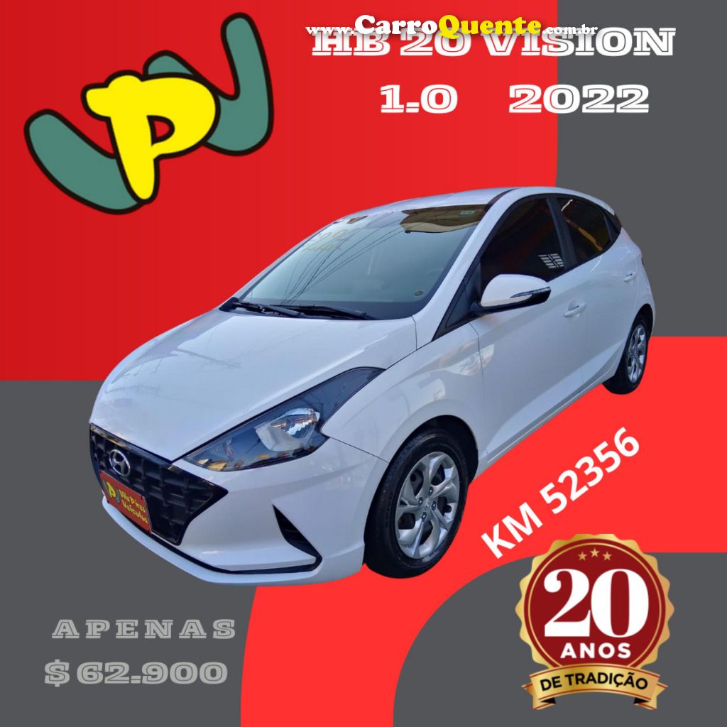 HYUNDAI   HB20 VISION 1.0 FLEX 12V MEC.   BRANCO 2022 1.0 FLEX - Loja