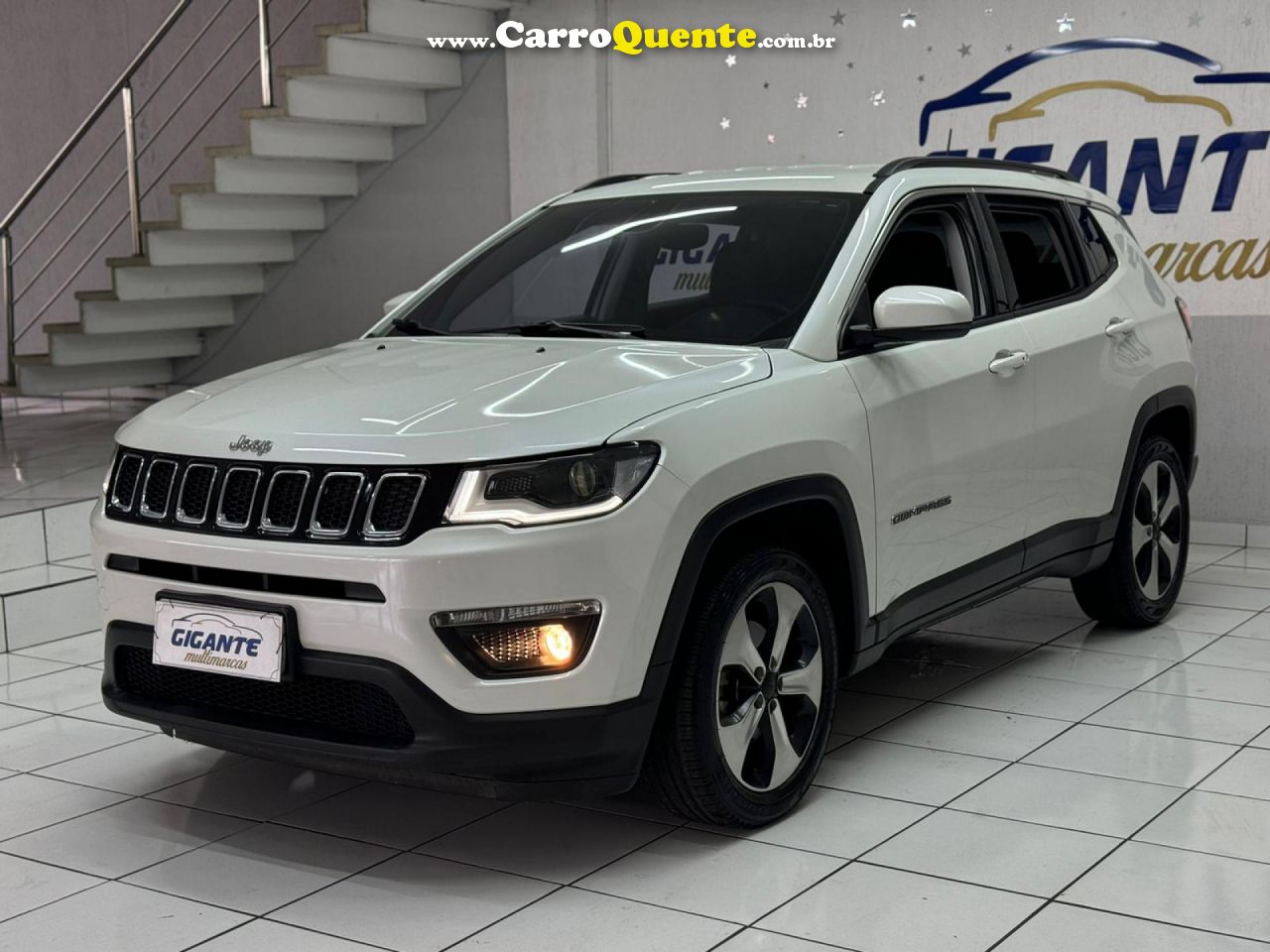 JEEP   COMPASS LONGITUDE 2.0 4X2 FLEX 16V AUT.   BRANCO 2017 2.0 FLEX - Loja