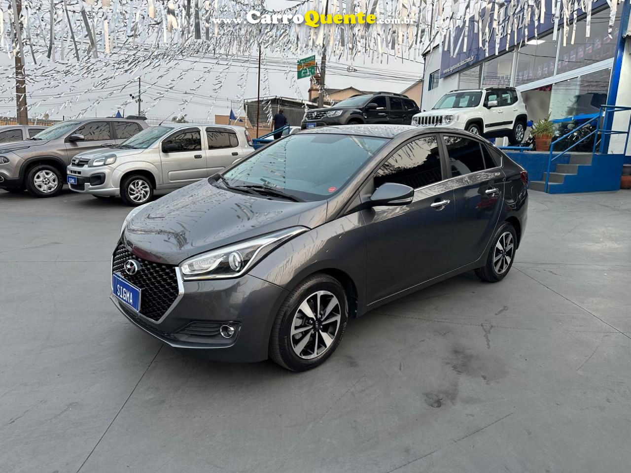 HYUNDAI   HB20S PREMIUM 1.6 FLEX 16V AUT. 4P   CINZA 2019 1.6 FLEX - Loja