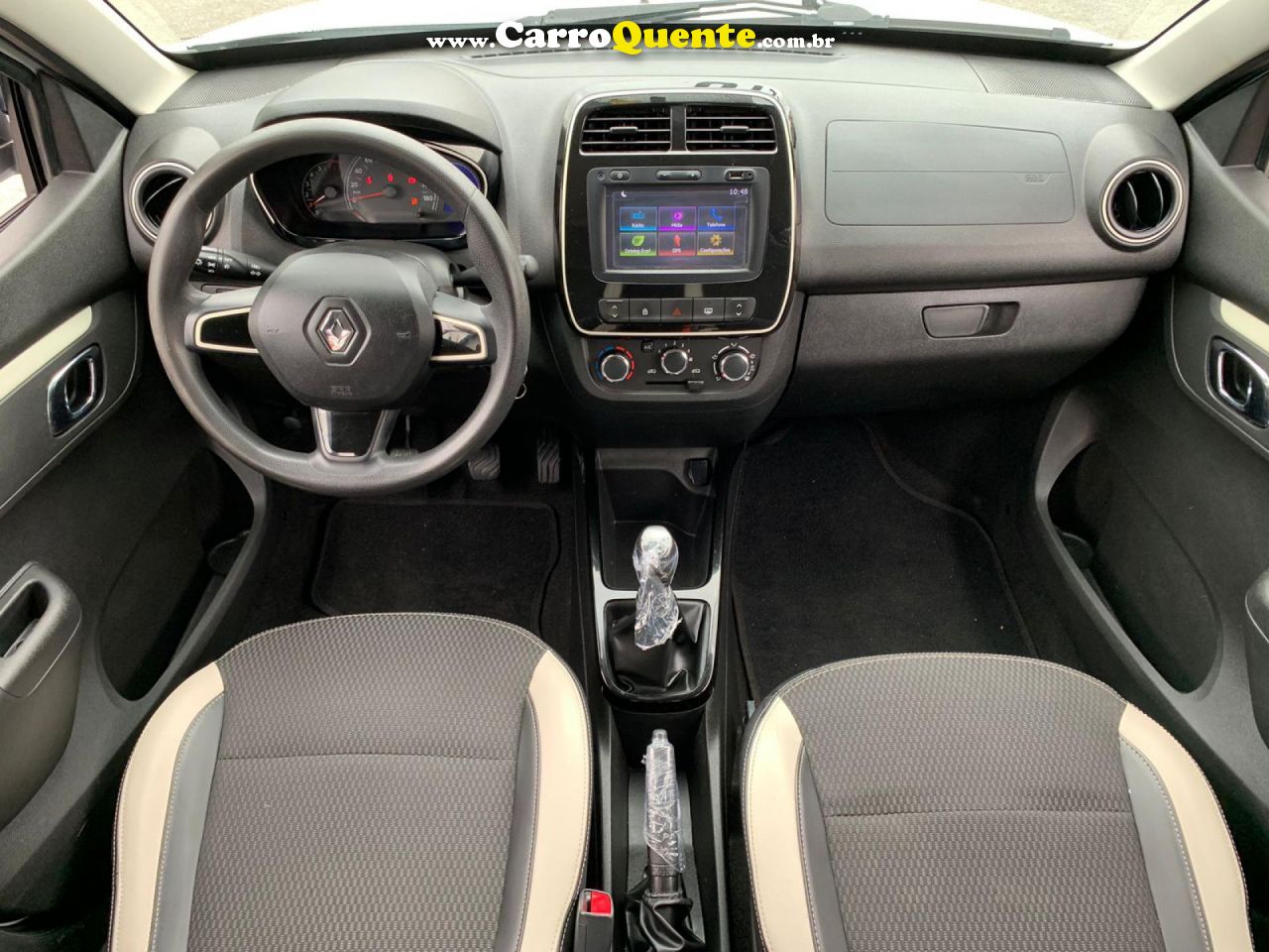 RENAULT   KWID INTENSE 1.0 FLEX 12V 5P MEC.   BRANCO 2019 1.0 FLEX - Loja