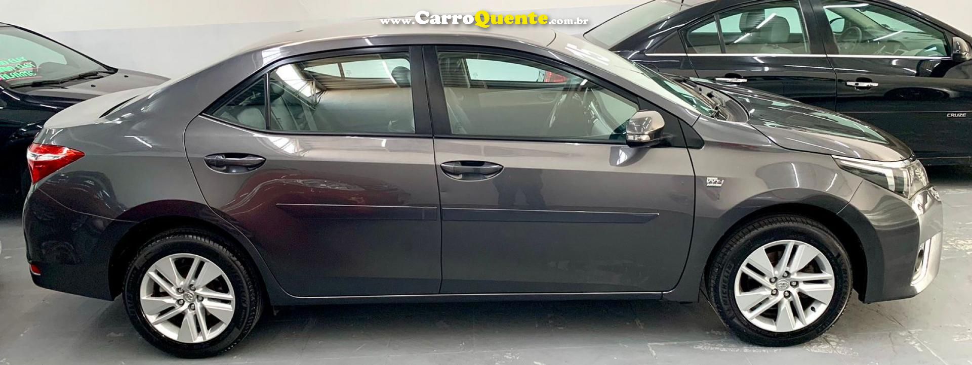 TOYOTA   COROLLA GLI 1.8 FLEX 16V  AUT.   CINZA 2015 1.8 FLEX - Loja