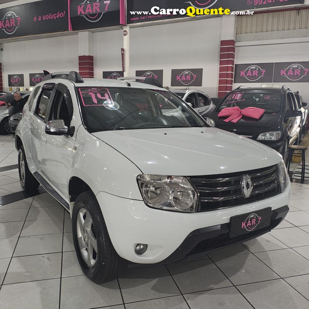 RENAULT   DUSTER DYNAMIQUE 1.6 FLEX 16V MEC.   BRANCO 2014 1.6 FLEX - Loja