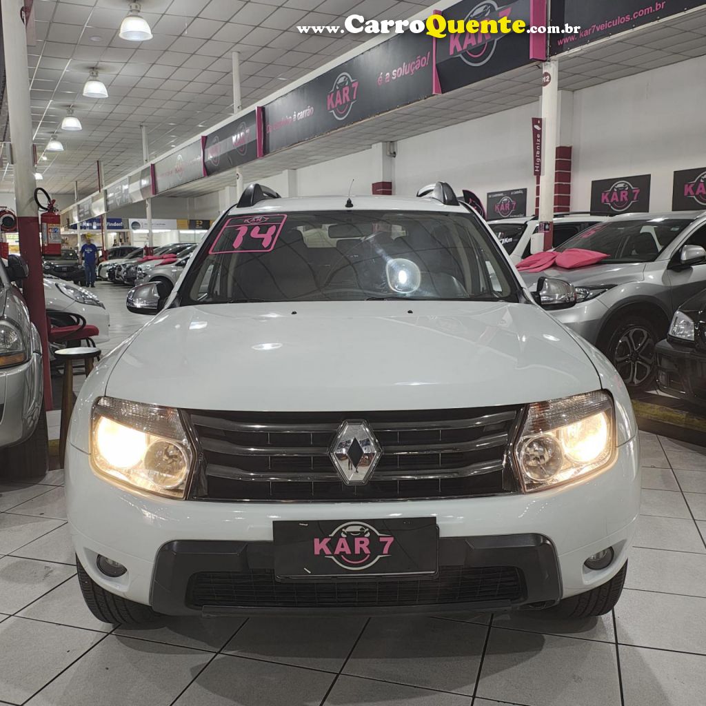 RENAULT   DUSTER DYNAMIQUE 1.6 FLEX 16V MEC.   BRANCO 2014 1.6 FLEX - Loja