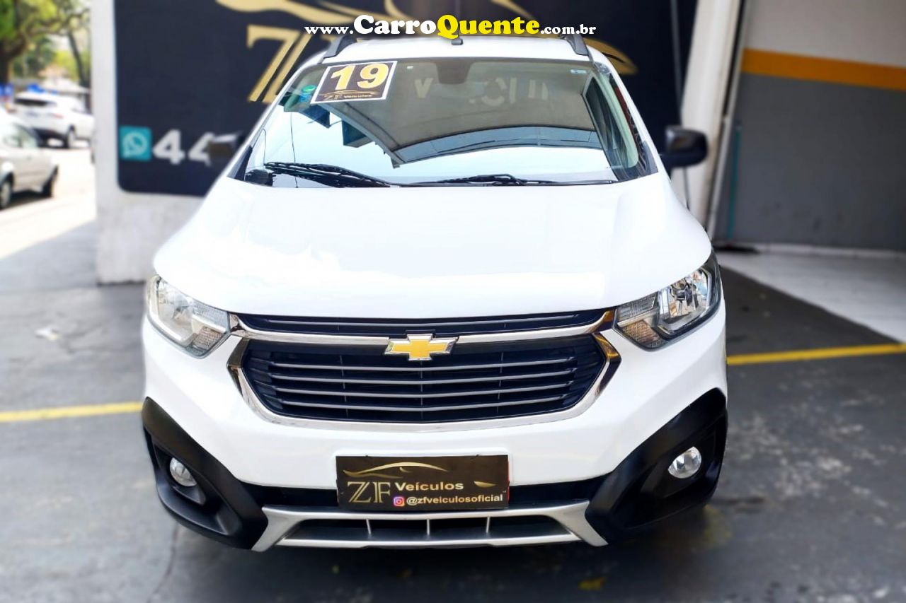 CHEVROLET   SPIN ACTIV7 1.8 8V ECONO.FLEX 5P AUT.   BRANCO 2019 1.8 FLEX - Loja