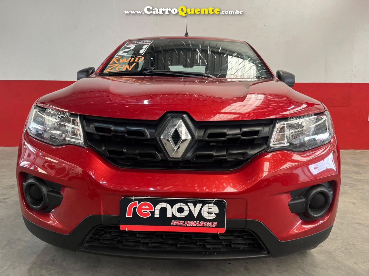 RENAULT   KWID ZEN 1.0 FLEX 12V 5P MEC.   VERMELHO 2021 1.0 FLEX - Loja