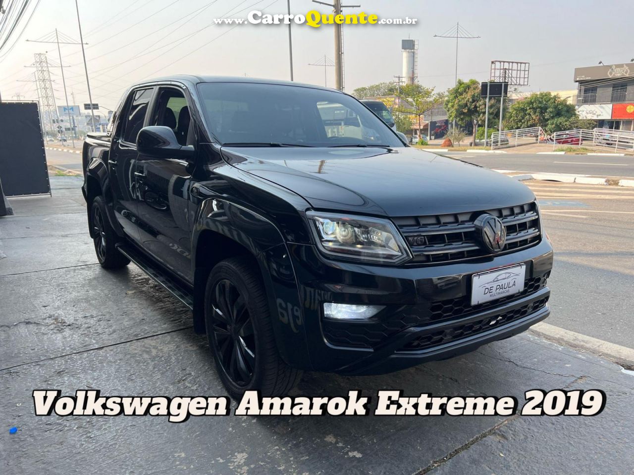 VOLKSWAGEN   AMAROK EXTREME CD 3.0 4X4 TB DIES. AUT.   PRETO 2019 3.0 DIESEL - Loja