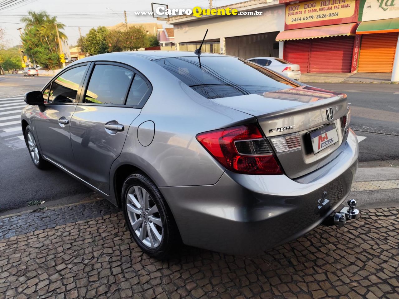 HONDA   CIVIC SEDAN LXR 2.0 FLEXONE 16V AUT. 4P   CINZA 2014 2.0 GASOLINA - Loja