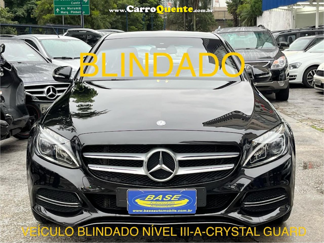 MERCEDES-BENZ   C-180 1.6 TURBO 16VFLEX 16V AUT.   PRETO 2015 1.6 T GASOLINA - Loja