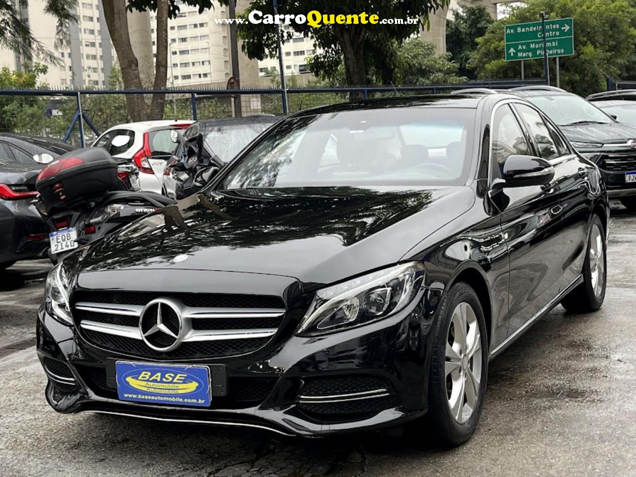 MERCEDES-BENZ   C-180 1.6 TURBO 16VFLEX 16V AUT.   PRETO 2015 1.6 T GASOLINA - Loja