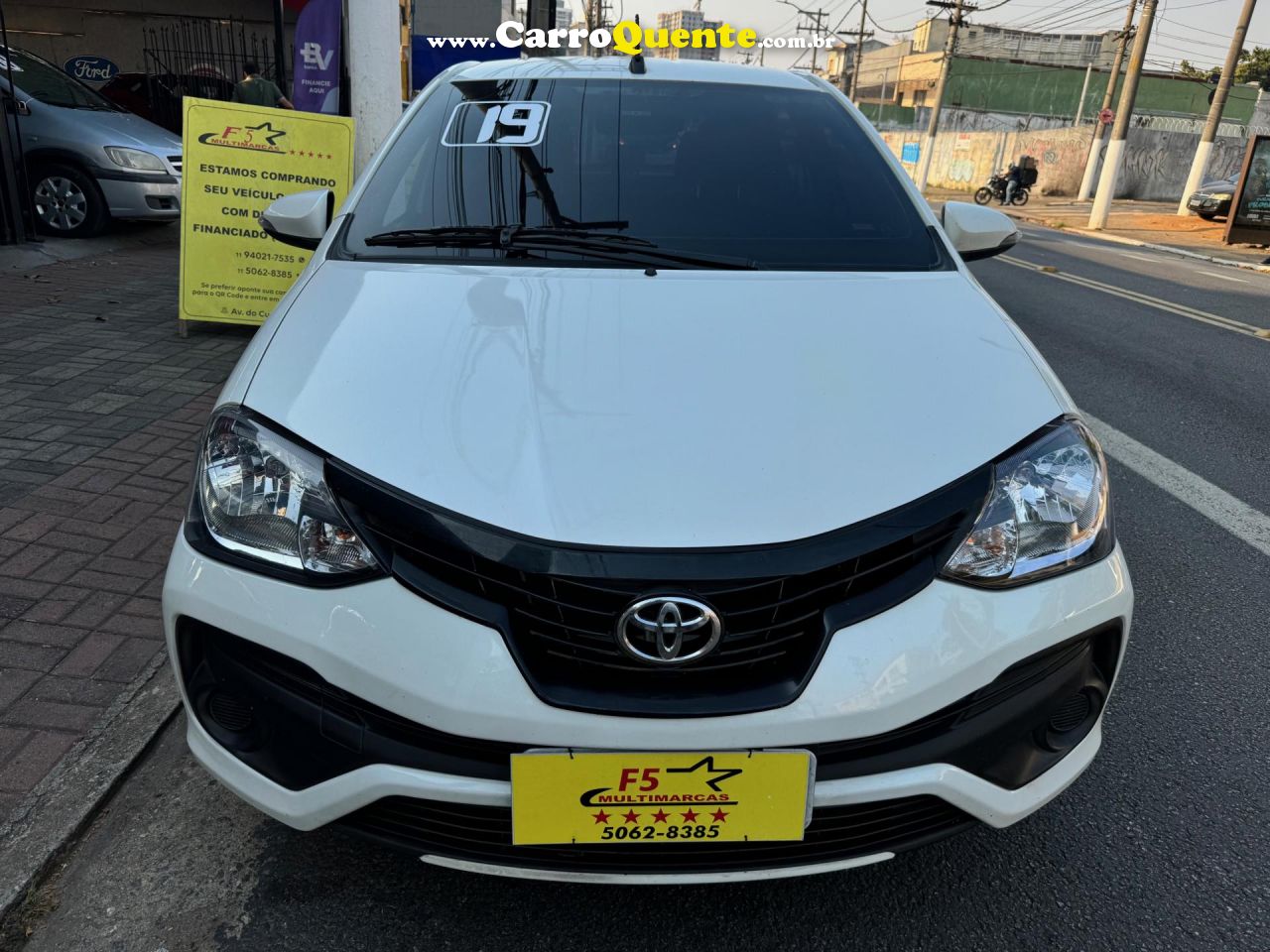 TOYOTA   ETIOS X PLUS 1.5 FLEX 16V 5P AUT.   BRANCO 2019 1.5 FLEX - Loja