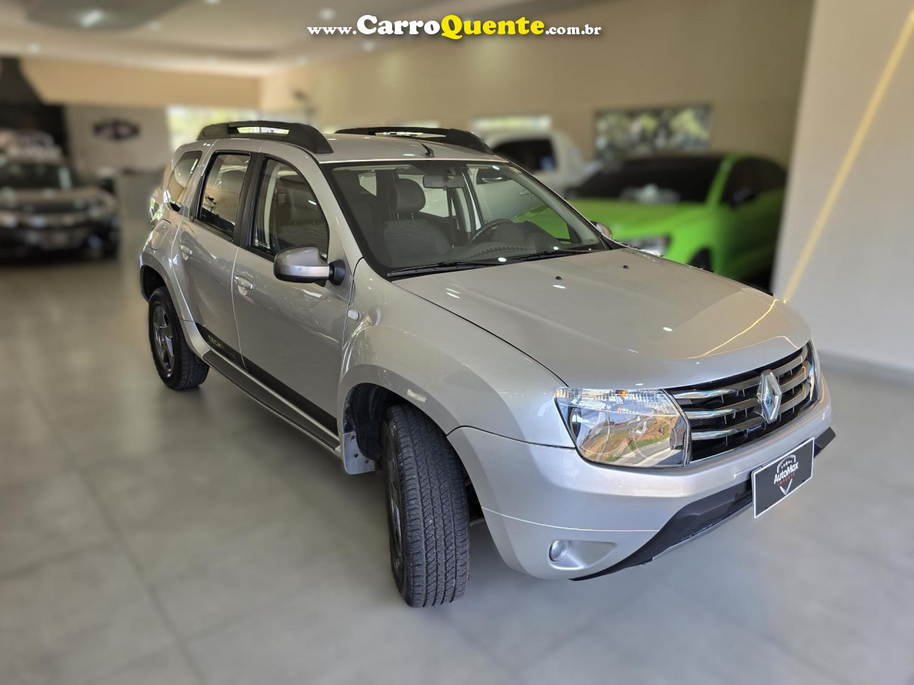 RENAULT   DUSTER TECHROAD 2.0 HI-FLEX 16V AUT.   PRATA 2014 2.0 GASOLINA - Loja