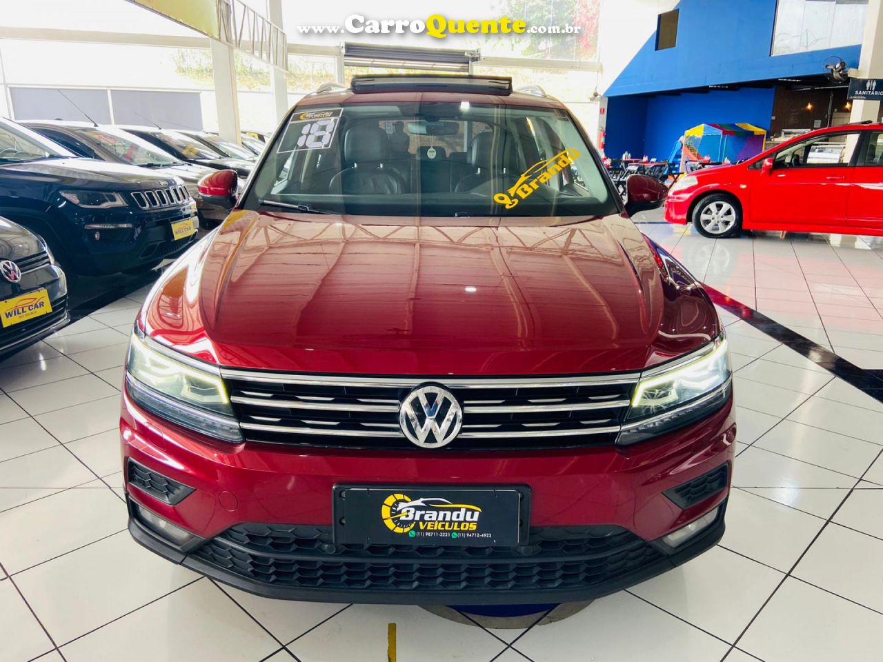 VOLKSWAGEN   TIGUAN ALLSPAC COMF 250 TSI 1.4 FLEX   VERMELHO 2018 1.4 FLEX - Loja