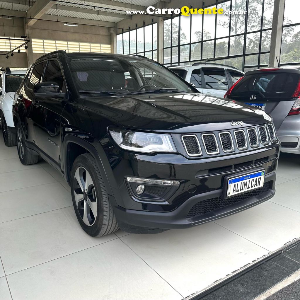 JEEP   COMPASS LONGITUDE 2.0 4X2 FLEX 16V AUT.   PRETO 2018 2.0 FLEX - Loja