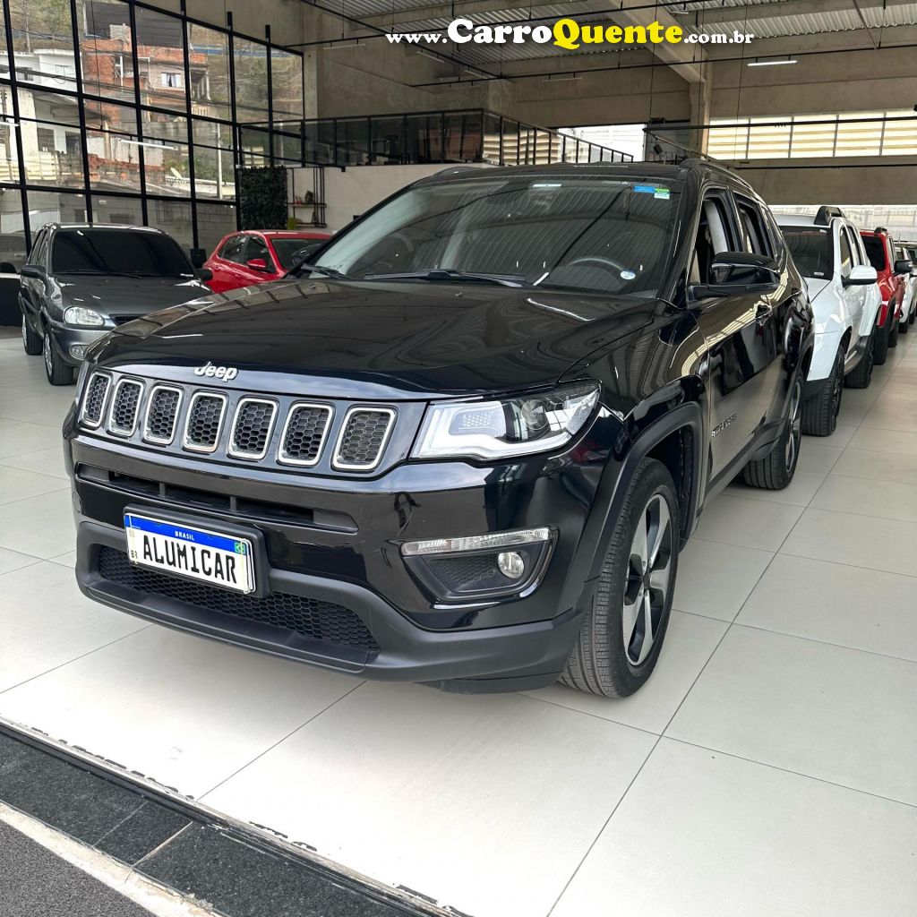 JEEP   COMPASS LONGITUDE 2.0 4X2 FLEX 16V AUT.   PRETO 2018 2.0 FLEX - Loja