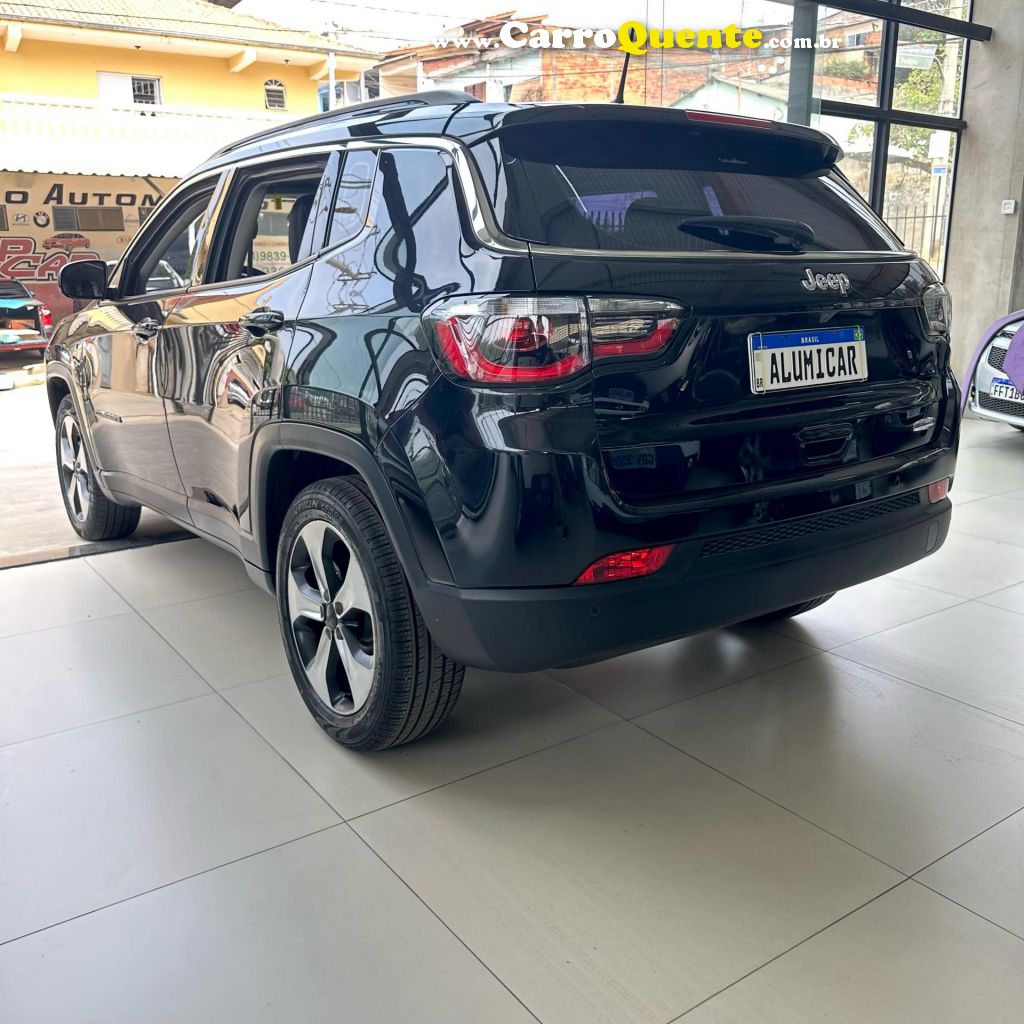 JEEP   COMPASS LONGITUDE 2.0 4X2 FLEX 16V AUT.   PRETO 2018 2.0 FLEX - Loja