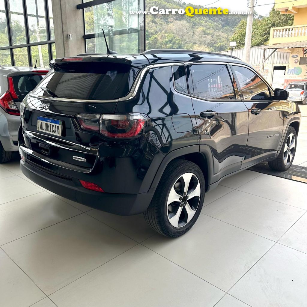 JEEP   COMPASS LONGITUDE 2.0 4X2 FLEX 16V AUT.   PRETO 2018 2.0 FLEX - Loja