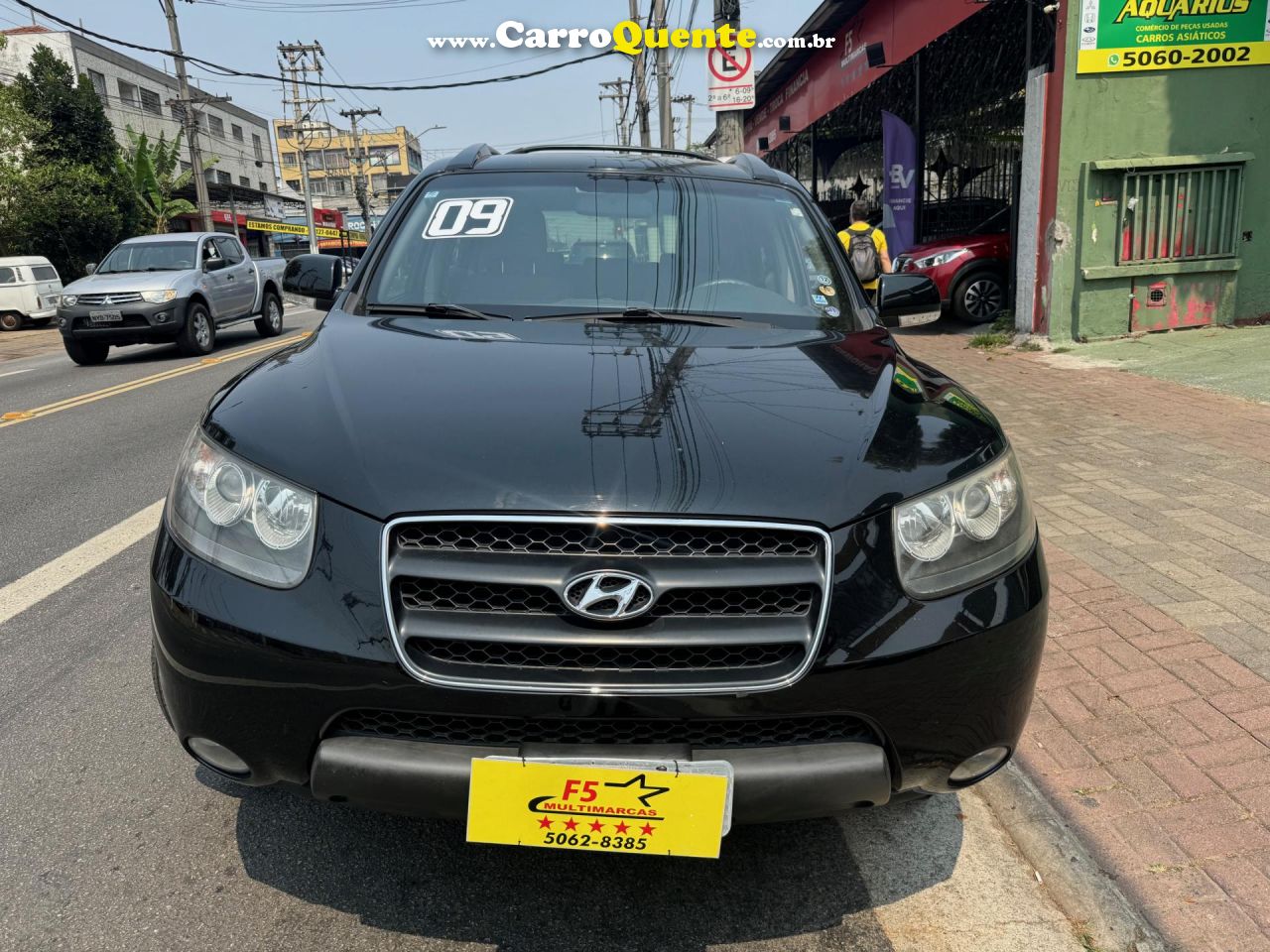 HYUNDAI   SANTA FE GLS 2.7 V6 4X4TIPTRONIC   PRETO 2009 2.7 GASOLINA - Loja