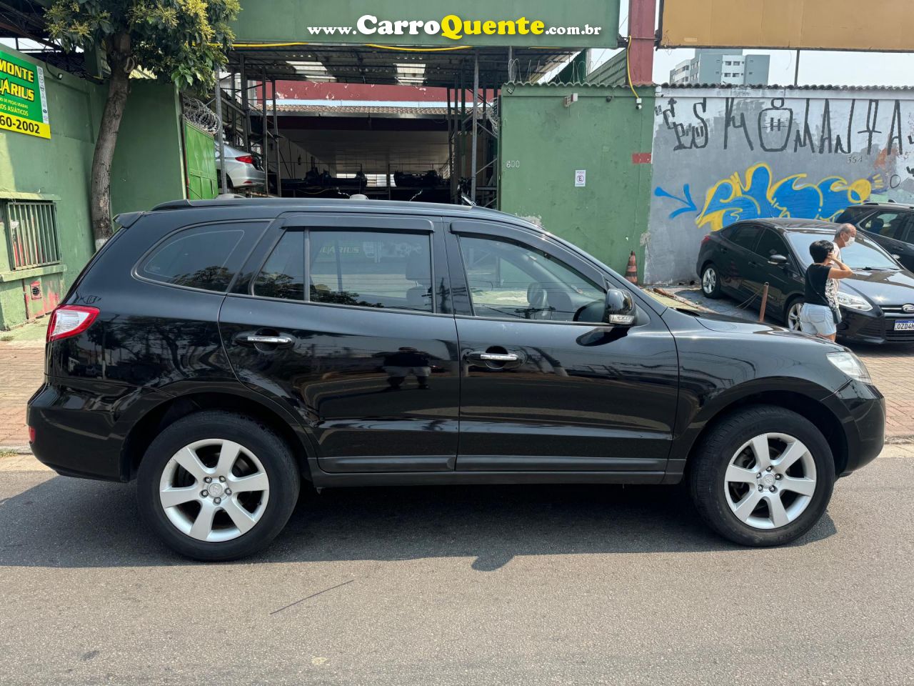 HYUNDAI   SANTA FE GLS 2.7 V6 4X4TIPTRONIC   PRETO 2009 2.7 GASOLINA - Loja