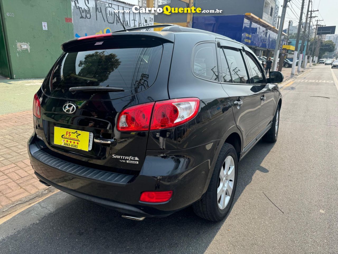 HYUNDAI   SANTA FE GLS 2.7 V6 4X4TIPTRONIC   PRETO 2009 2.7 GASOLINA - Loja