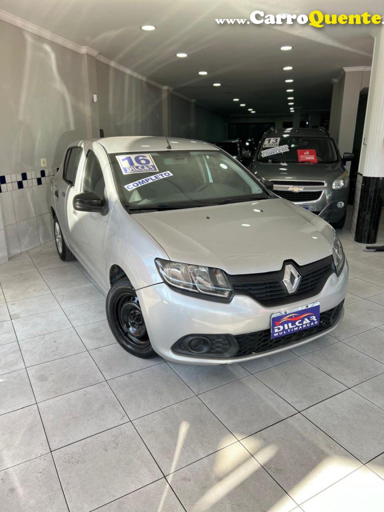 RENAULT   SANDERO AUTHENTIQUE HI-POWER 1.0 16V 5P   PRATA 2016 1.0 FLEX - Loja