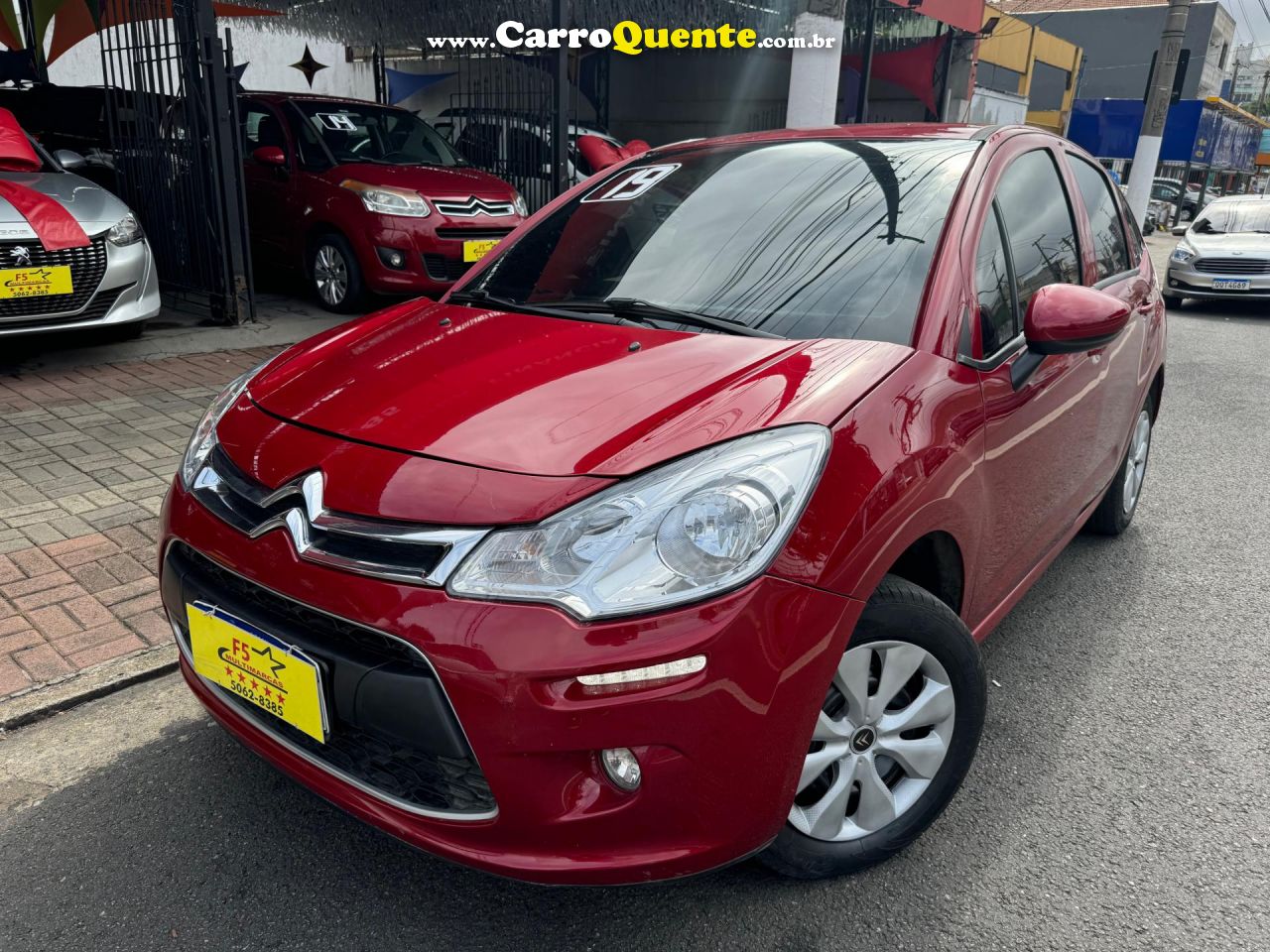 CITROËN   C3 ATTRACTION PURE TECH 1.2 FLEX 12V MEC   VERMELHO 2019 1.2 FLEX - Loja