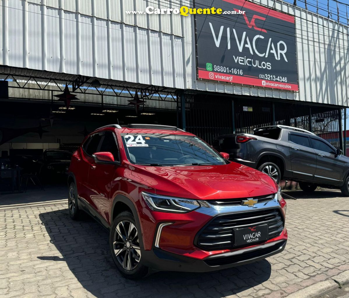 CHEVROLET   TRACKER PREMIER 1.2 TURBO 12V FLEX AUT.   VERMELHO 2024 1.2 FLEX - Loja