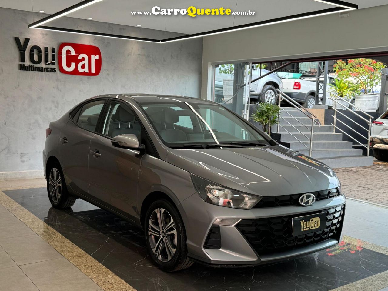 HYUNDAI   HB20S COMFORT 1.0 TB FLEX 12V AUT.   CINZA 2023 1.0 FLEX - Loja