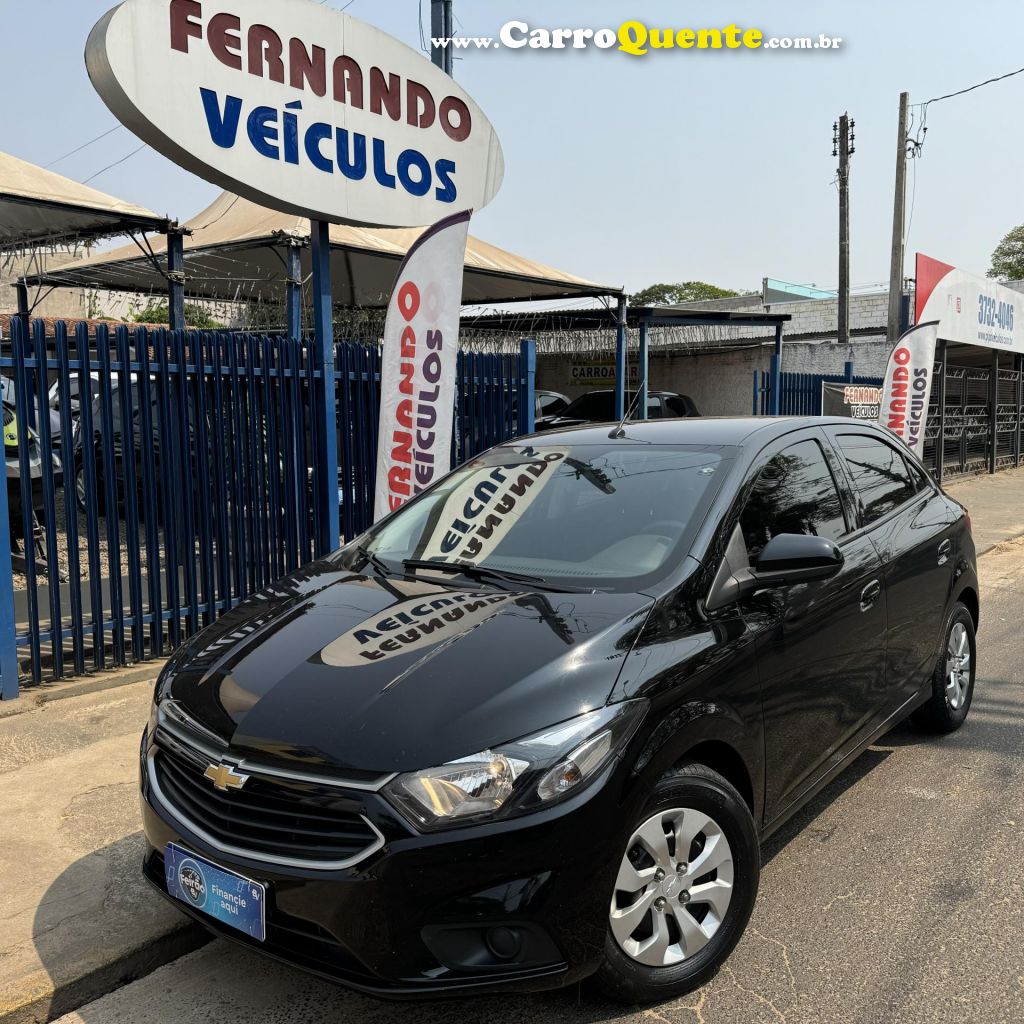 CHEVROLET   ONIX HATCH LT 1.0 8V FLEXPOWER 5P MEC.   PRETO 2019 1.0 FLEX - Loja