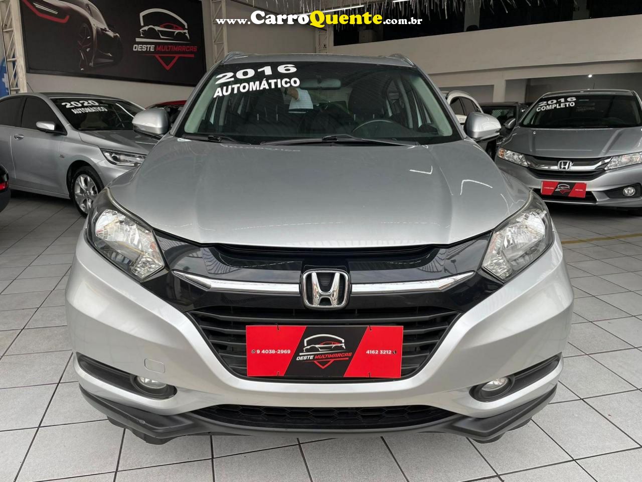 HONDA   HR-V EX 1.8 FLEXONE 16V 5P AUT.   PRATA 2016 1.8 GASOLINA - Loja