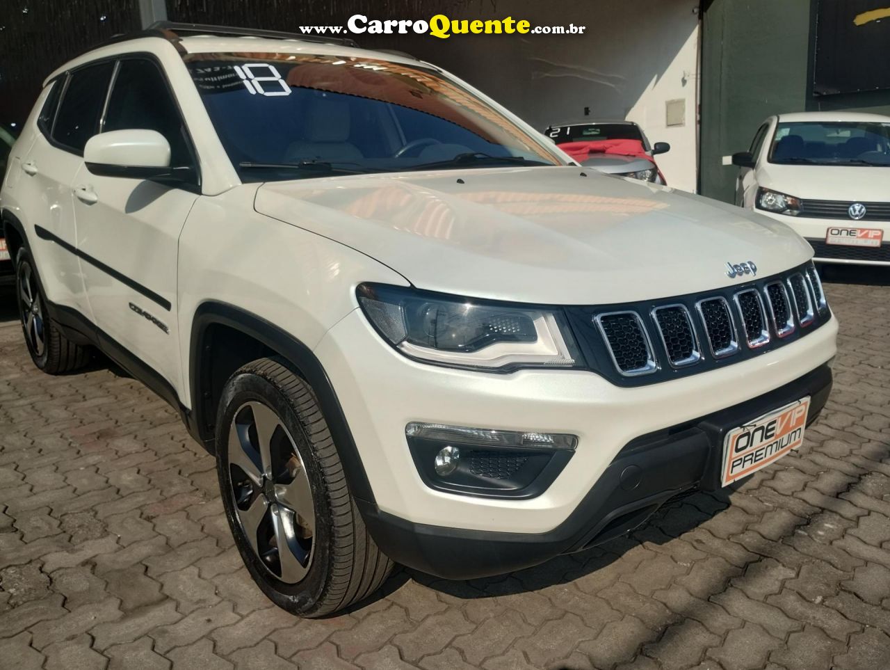 JEEP   COMPASS LONGITUDE 2.0 4X2 FLEX 16V AUT.   BRANCO 2018 2.0 FLEX - Loja