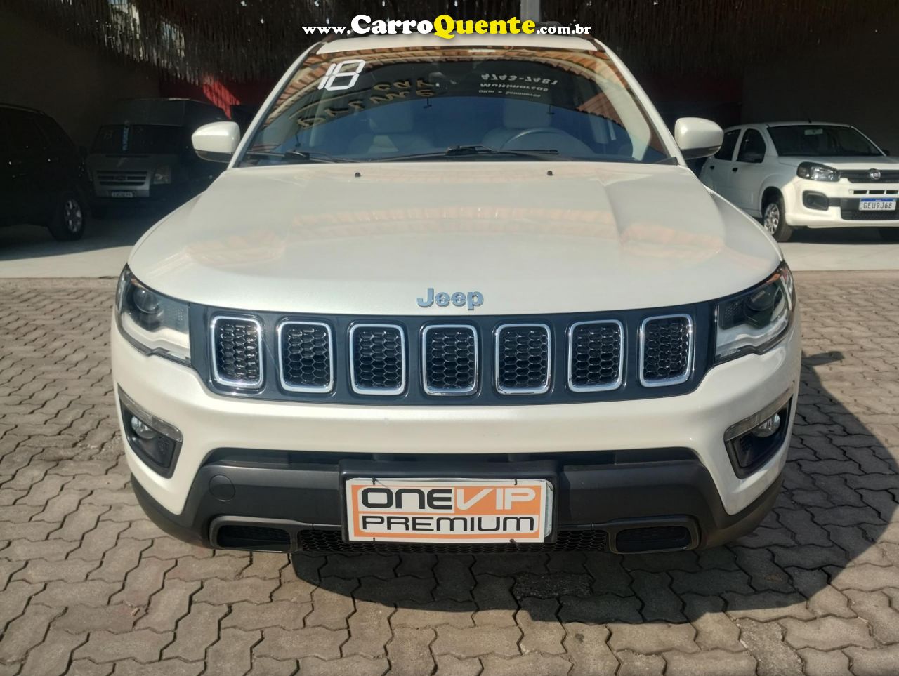 JEEP   COMPASS LONGITUDE 2.0 4X2 FLEX 16V AUT.   BRANCO 2018 2.0 FLEX - Loja