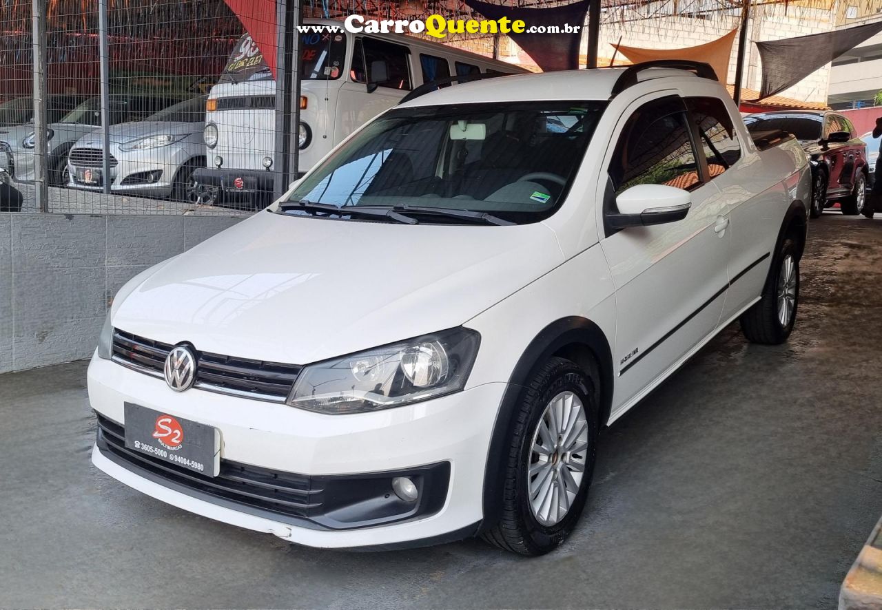 VOLKSWAGEN   SAVEIRO HIGHLINE 1.6 T. FLEX 8V CD   BRANCO 2015 1.6 FLEX - Loja