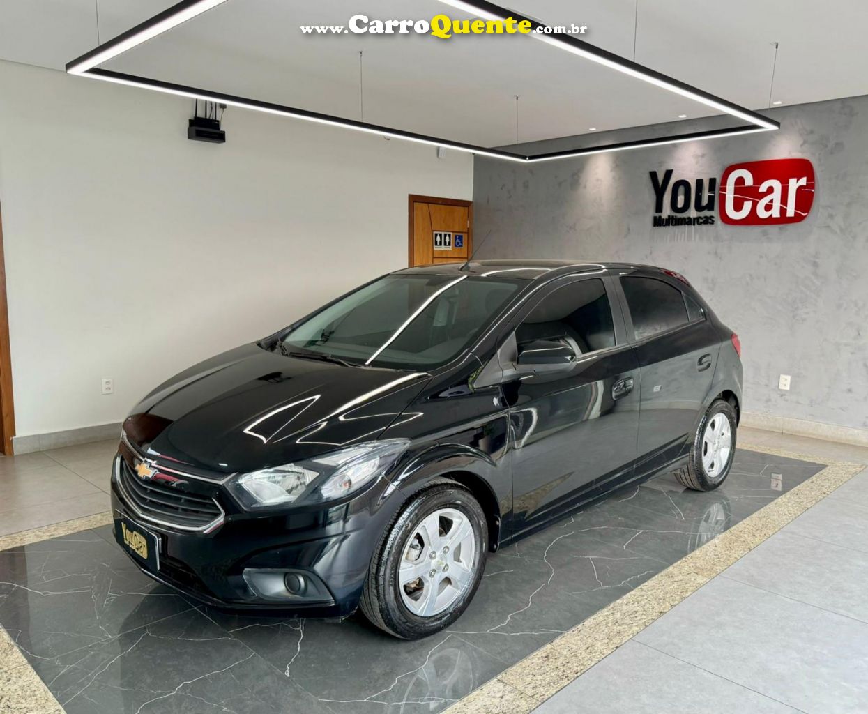 CHEVROLET   ONIX HATCH LT 1.4 8V FLEXPOWER 5P AUT.   PRETO 2019 1.4 FLEX - Loja