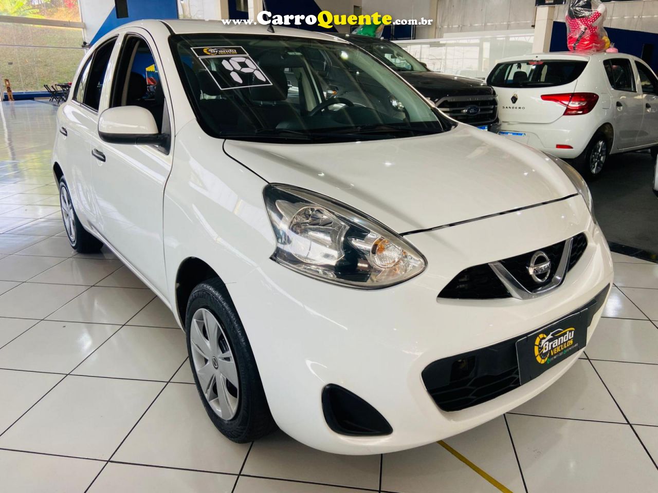 NISSAN   MARCH S 1.0 12V FLEX 5P   BRANCO 2019 1.0 FLEX - Loja