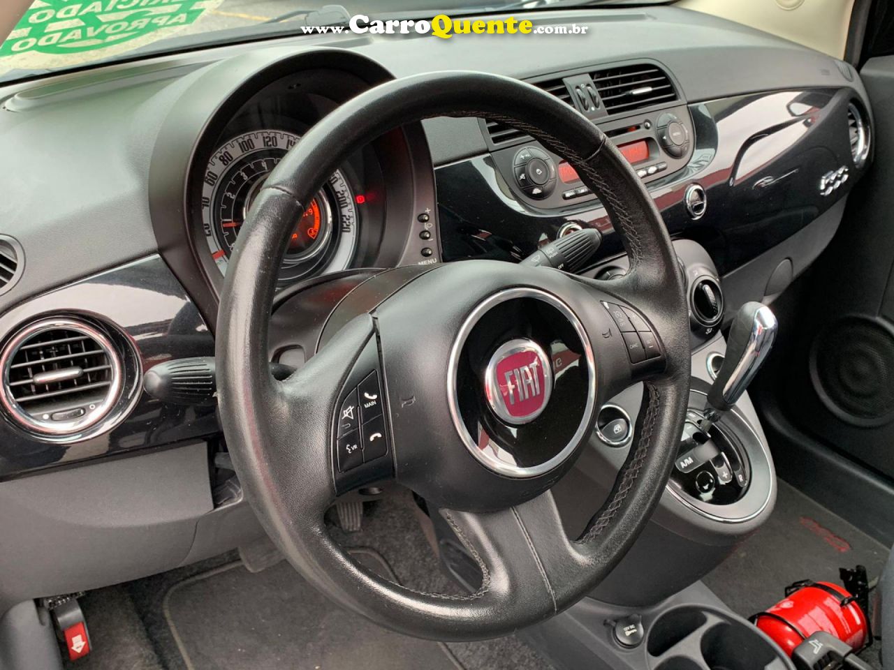 FIAT   500 CULT 1.4 FLEX 8V EVO DUALOGIC   PRETO 2012 1.4 FLEX - Loja