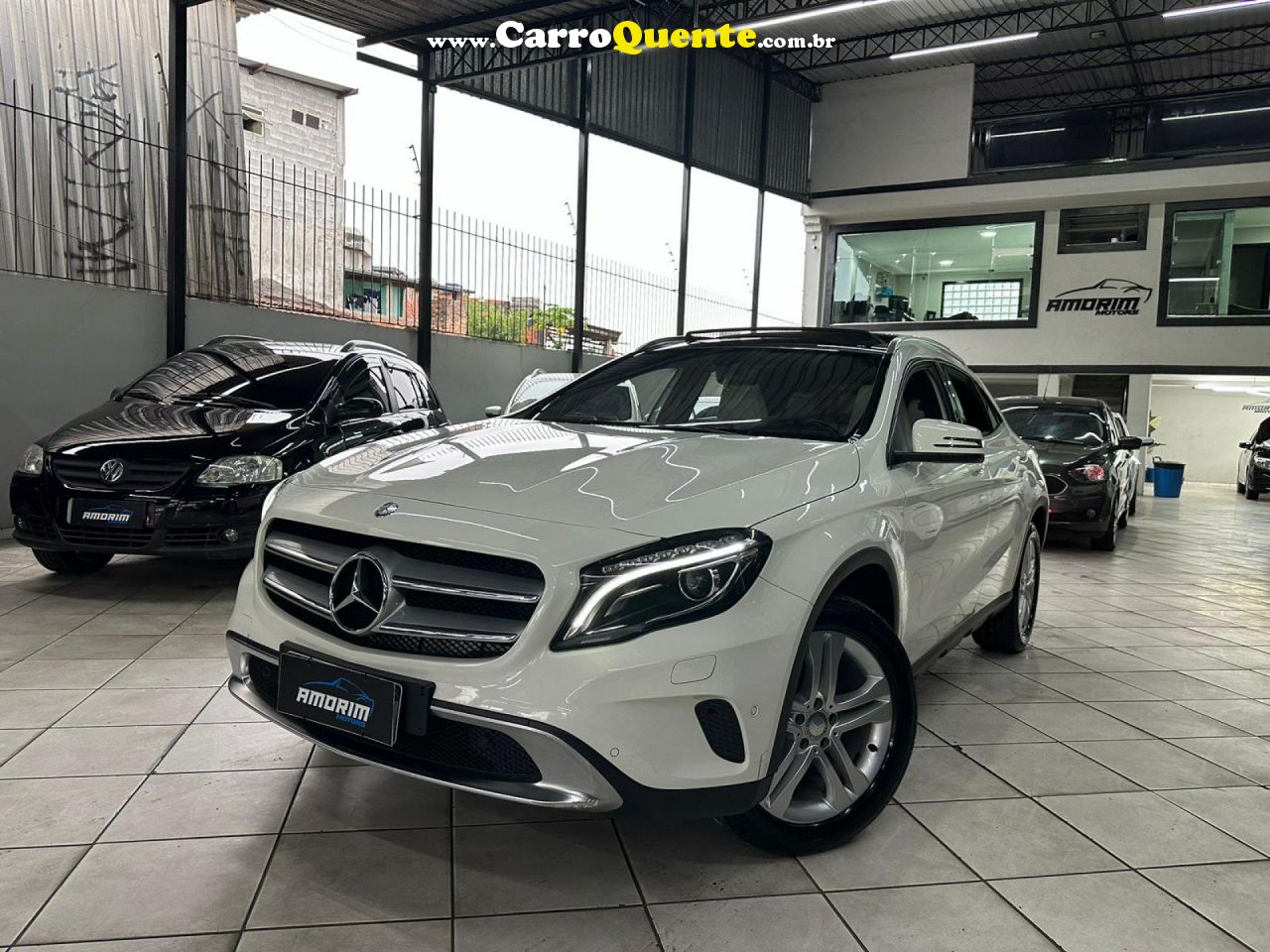 MERCEDES-BENZ   GLA 200 VISION 1.61.6 TB 16V FLEX AUT.   BRANCO 2015 1.6 FLEX - Loja