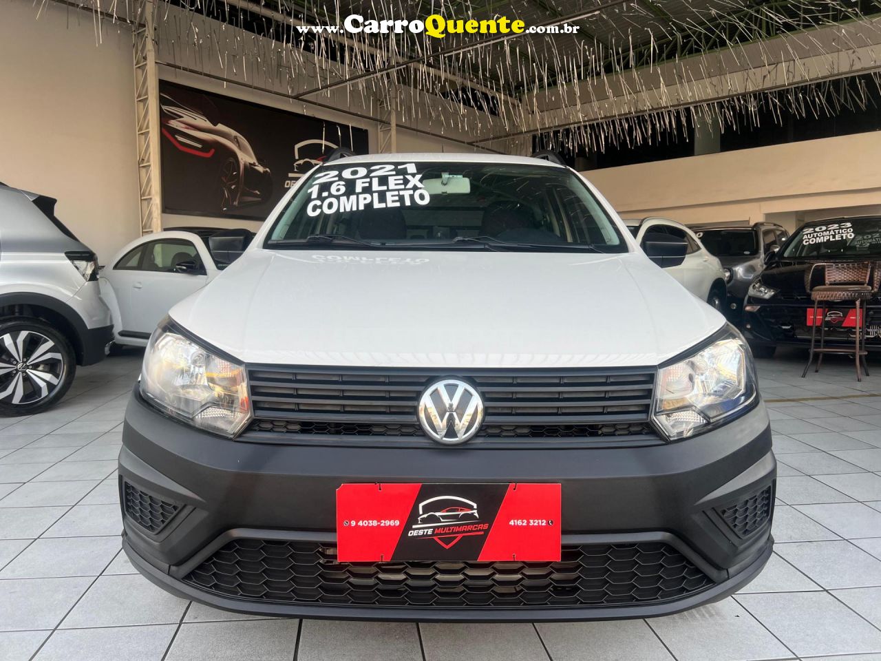 VOLKSWAGEN   SAVEIRO ROBUST 1.6 TOTAL FLEX 8V CD   PRATA 2021 1.6 FLEX - Loja